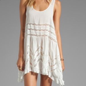 Free people voile and lace trapeze slip